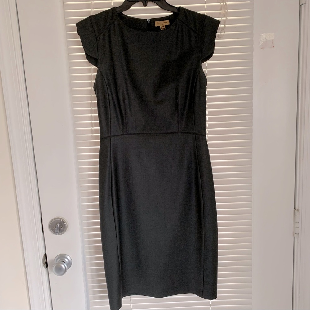 Ted Baker London Edid Wool Sheath Dress charcoal grey - Picture 4 of 16